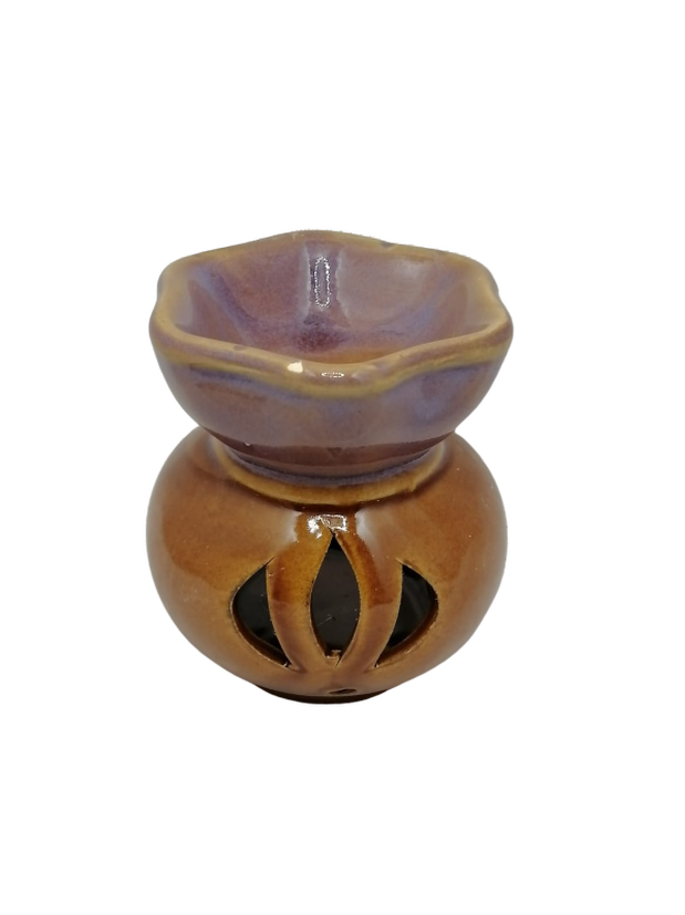 Brown Round Ceramic Burner